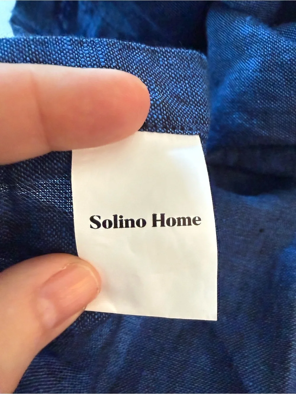 Solino Home Navy Linen Table Runner 86 x 13